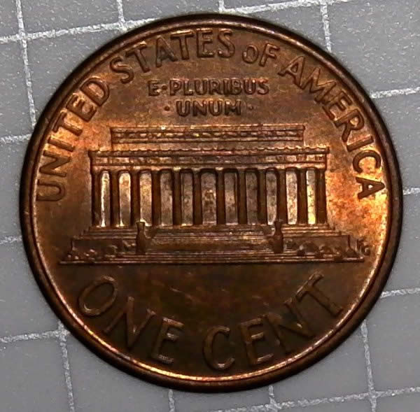 1993-P-Lincoln-Cent-With-Retained-Interior-Die-Break,-And-Die-Dents